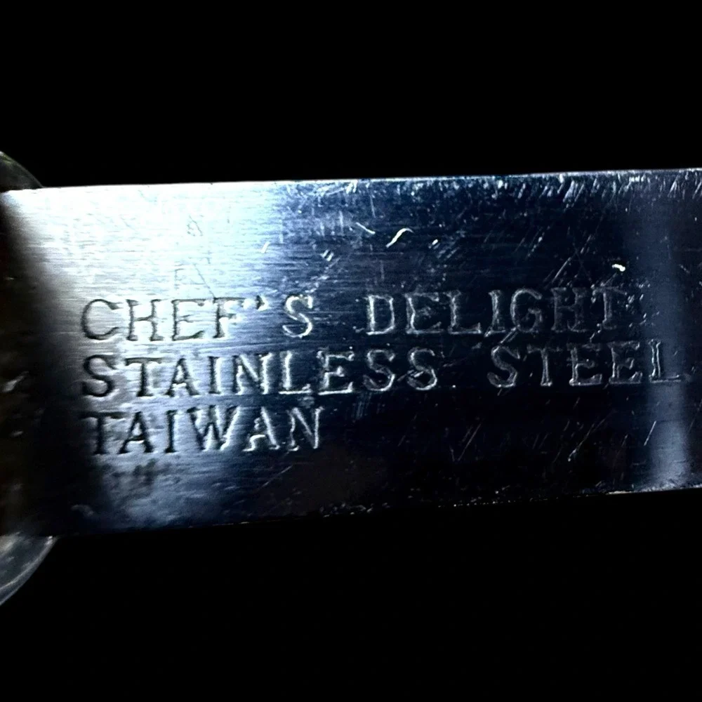 Chef's Delight Spatula Stainless Steel Wood‎ Handle Vintage Cookware